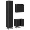 vidaXL Set de mobilier pentru baie 3 pcs Stejar Negru Lemn compozit