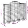 vidaXL Coș gabion arcuit 200x30x140/160 cm fier galvanizat