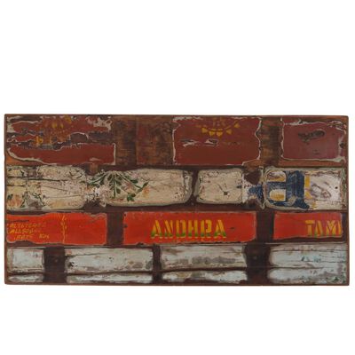 vidaXL Masă de bar, multicolor, 120 x 60 x 107 cm, lemn masiv reciclat