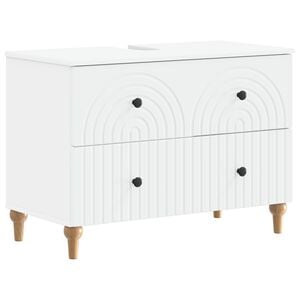 vidaXL Dulap pentru Chiuveta de Baie ALKMAAR Alb 82 x 41 x 59 cm