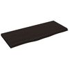 vidaXL Blat de baie, maro &icirc;nchis, 100x40x(2-4) cm, lemn masiv tratat