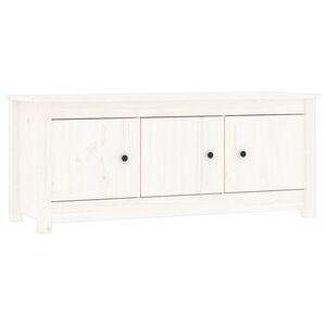 vidaXL Dulap pentru pantofi, alb, 110x38x45,5 cm, lemn masiv pin