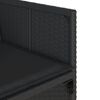 vidaXL Set mobilier de grădină cu perne, 13 piese, negru, poliratan