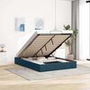 vidaXL Cadru pat otoman fără saltea Albastru &icirc;nchis 140x200 cm catifea