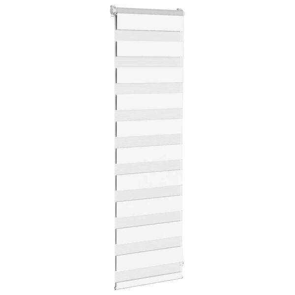 vidaXL Jaluzea tip zebra alb lățime țesătură 45,9 cm poliester