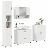 vidaXL Set de mobilier pentru baie cu sertar 4 pcs Alb Lemn compozit