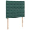 vidaXL Pat box spring cu saltea, verde &icirc;nchis, 120x200 cm, catifea