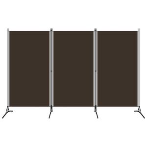 vidaXL Paravan de cameră cu 3 panouri, maro, 260 x 180 cm, textil