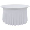 vidaXL Huse elastice de masă lungi, 2 buc., alb, 120x74 cm