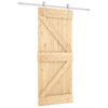 vidaXL Ușă glisantă Natural și Alb 85 x 210 cm Lemn de Pin Solid