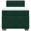 vidaXL Pat box spring cu saltea, verde &icirc;nchis, 90x190 cm, catifea