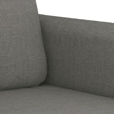 vidaXL Canapea cu 3 locuri, gri închis, 180 cm, material textil
