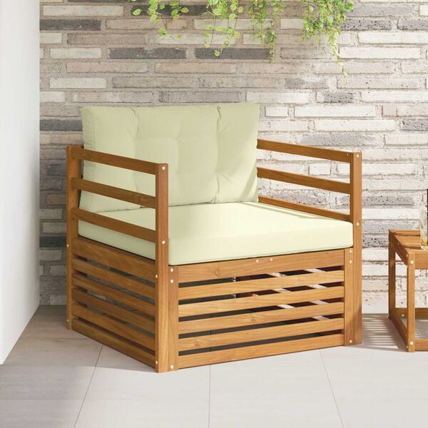 vidaXL Set de canapele de exterior Lemn de acacia solid și poliester