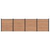 vidaXL Set de Gard 4 buc. 699 x 186 cm WPC și Aluminiu Maro