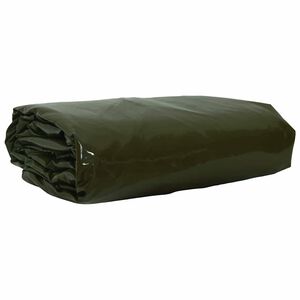vidaXL P&acirc;nză 650g / m&sup2; Verde măsliniu 3 x 3 m P&acirc;nză cu acoperire PVC