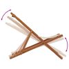 vidaXL Scaune de plajă pliabile, 2 buc., țesătură bej și lemn masiv