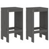 vidaXL Taburete de bar, 2 buc., gri, 40x36x75 cm, lemn masiv de pin