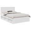 vidaXL Cadru de pat cu headboard Alb 140 x 190 cm Lemn de pin masiv