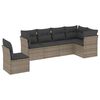 vidaXL Set mobilier grădină cu perne, 6 piese, gri, poliratan