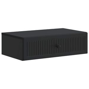vidaXL Masă laterală montată pe perete Negru 59 x 34,5 x 17 cm