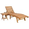 vidaXL Șezlong 2 pcs Maro Lemn solid de tec