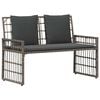 vidaXL Set de Mobilier pentru Exterior 4 pcs Negru și Gri &icirc;nchis