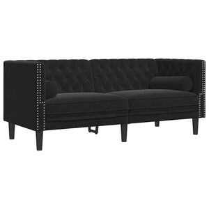 vidaXL Canapea Negru 174 x 74,5 x 70,5 cm Catifea