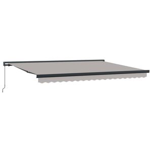vidaXL Cortina Retractabilă Gri deschis 4 &times; 3 m P&acirc;nză și Aluminiu