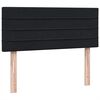 vidaXL Pat box spring cu saltea, negru, 120x220 cm, catifea