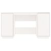 vidaXL Birou, alb, 140x50x75 cm, lemn masiv de pin