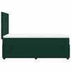 vidaXL Pat box spring cu saltea, verde &icirc;nchis, 90x190 cm, catifea