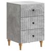 vidaXL Dulap de noapte Gri Beton 43x 41 x 66,5 cm Lemn prelucrat