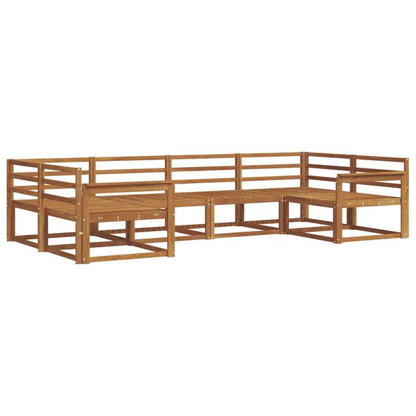 vidaXL Set de canapele de exterior 6 pcs natural Lemn Solid de Acacia