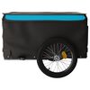 vidaXL Remorcă pentru biciclete, negru și albastru, 45 kg, fier