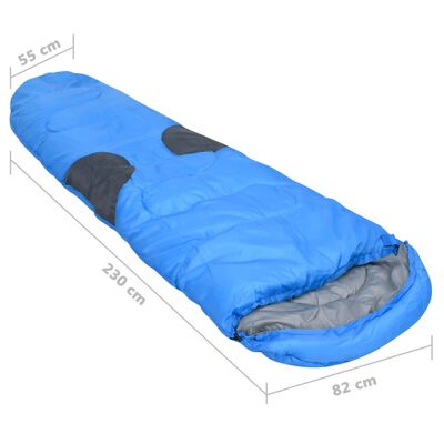vidaXL Sac de dormit, albastru, 2000 g, -5 ℃