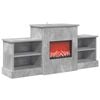 vidaXL Șemineu electric Beton 110 x 30 x 50 cm Lemn prelucrat