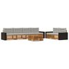 vidaXL Set de canapele de exterior 7 buc. Natural și gri deschis