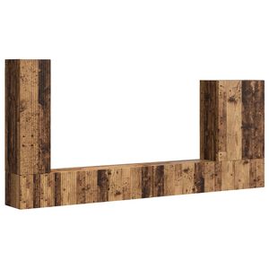 vidaXL Set Dulap pentru Televizor Montat pe Perete 6 pcs Lemn Vechi