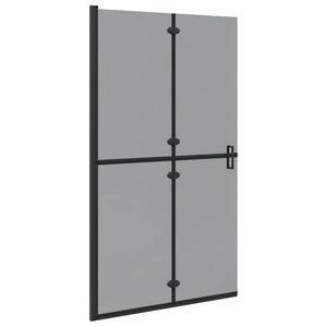 vidaXL Perete de duș Walk-In Negru 110 x 6,5 x 190 cm