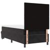 vidaXL Pat cu arcuri cu saltea cu headboard Negru 90 x 190 cm Catifea