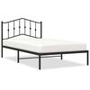 vidaXL Cadru de pat din metal cu tăblie, negru, 107x203 cm