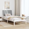 vidaXL Cadru de pat cu headboard Alb 90 x 190 cm Lemn de pin masiv