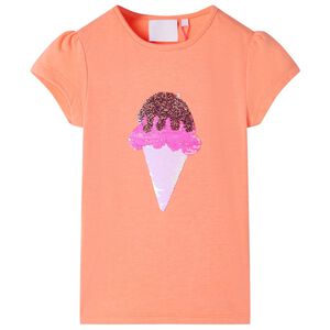 vidaXL Tricou pentru copii, portocaliu neon, 104