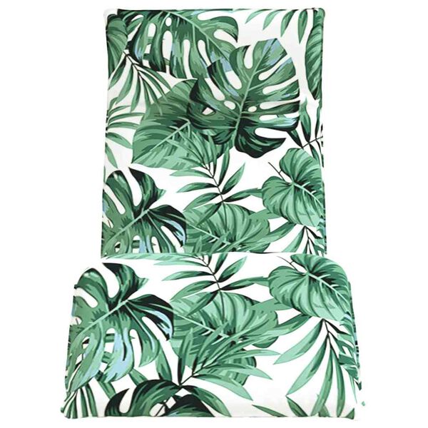 vidaXL Șezlong pliabil cu model de frunze 175x54x8,5cm țesătură Oxford