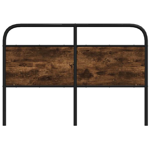 vidaXL Tăblie stejar afumat 140 cm oțel și lemn prelucrat