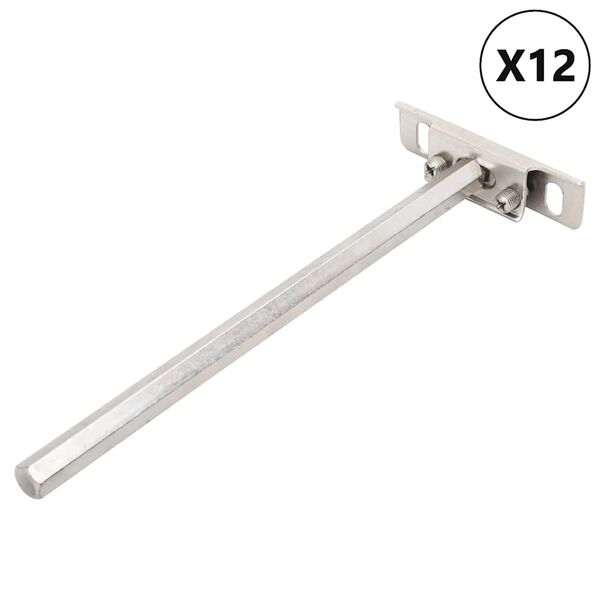 vidaXL Suporturi pentru rafturi plutitoare 12buc Oțel carbon invizibil