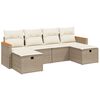 vidaXL Set canapele de grădină cu perne, 6 piese, bej, poliratan