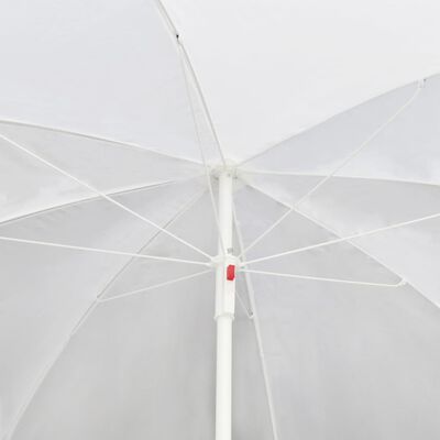 vidaXL Pat de grădină cu umbrelă de soare, maro, poliratan