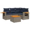 vidaXL Set canapele de grădină cu perne, 5 piese, gri, poliratan