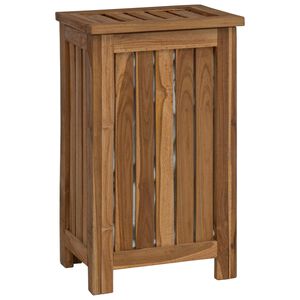 vidaXL Coș pentru rufe natural Lemn solid de tec